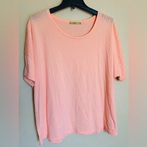 ALTERNATIVE EARTH Women’s Tee Coral Buttery Soft Organic Cotton, Made In Peru, L